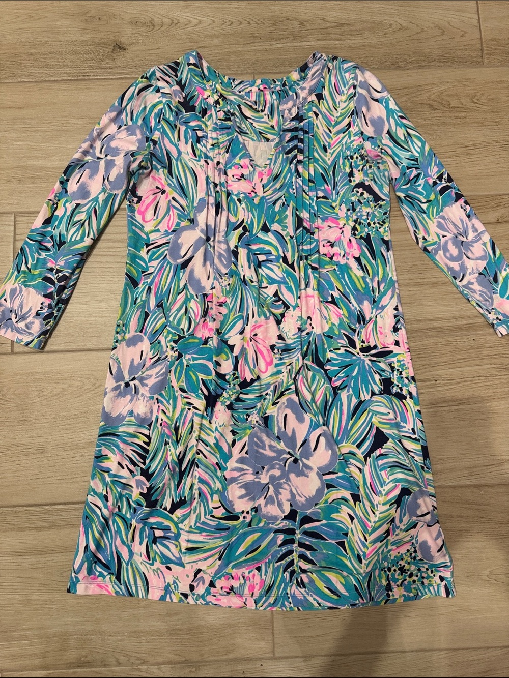 Lilly Pulitzer Aubrey UPF 50+ Dress in Bermudaful Size S